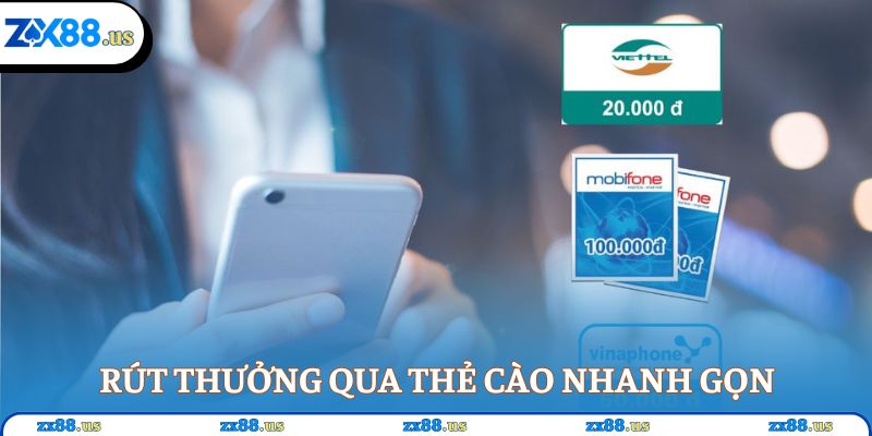 Rút thưởng qua thẻ cào nhanh gọn